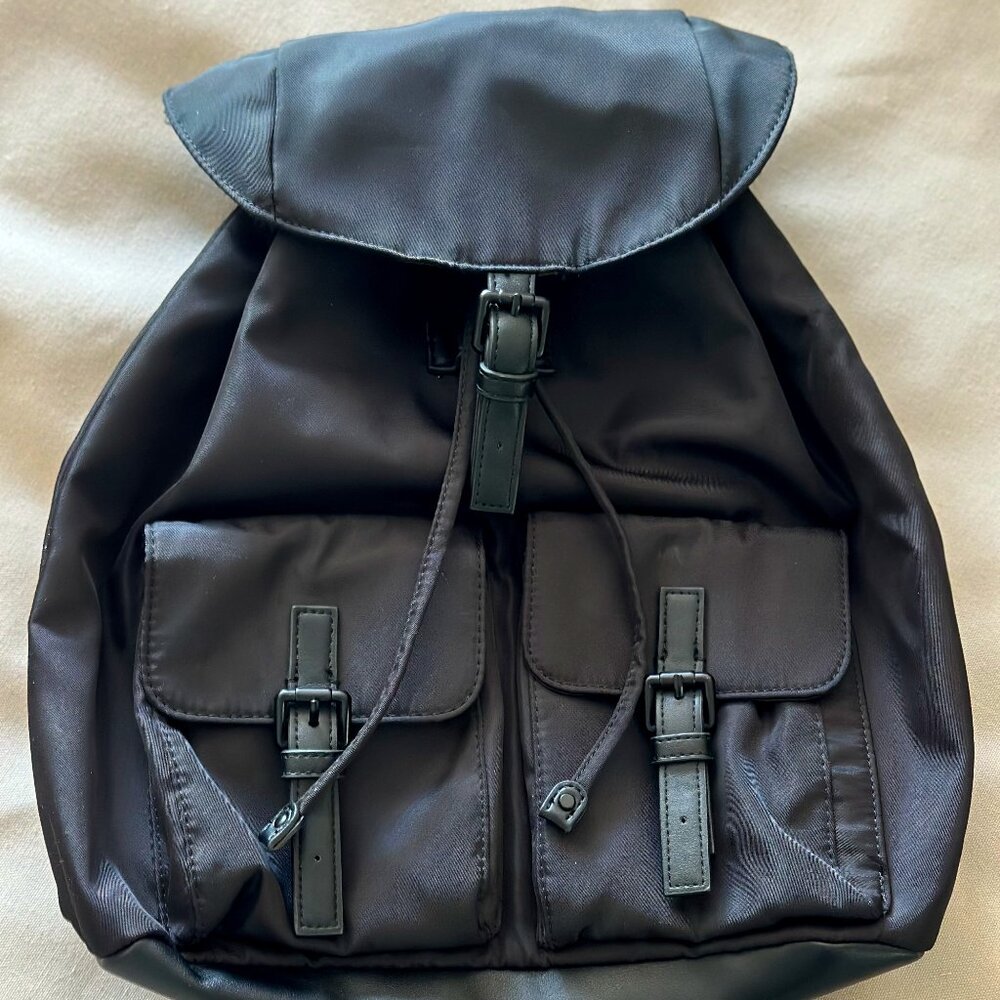 Black Vinyl Backpack